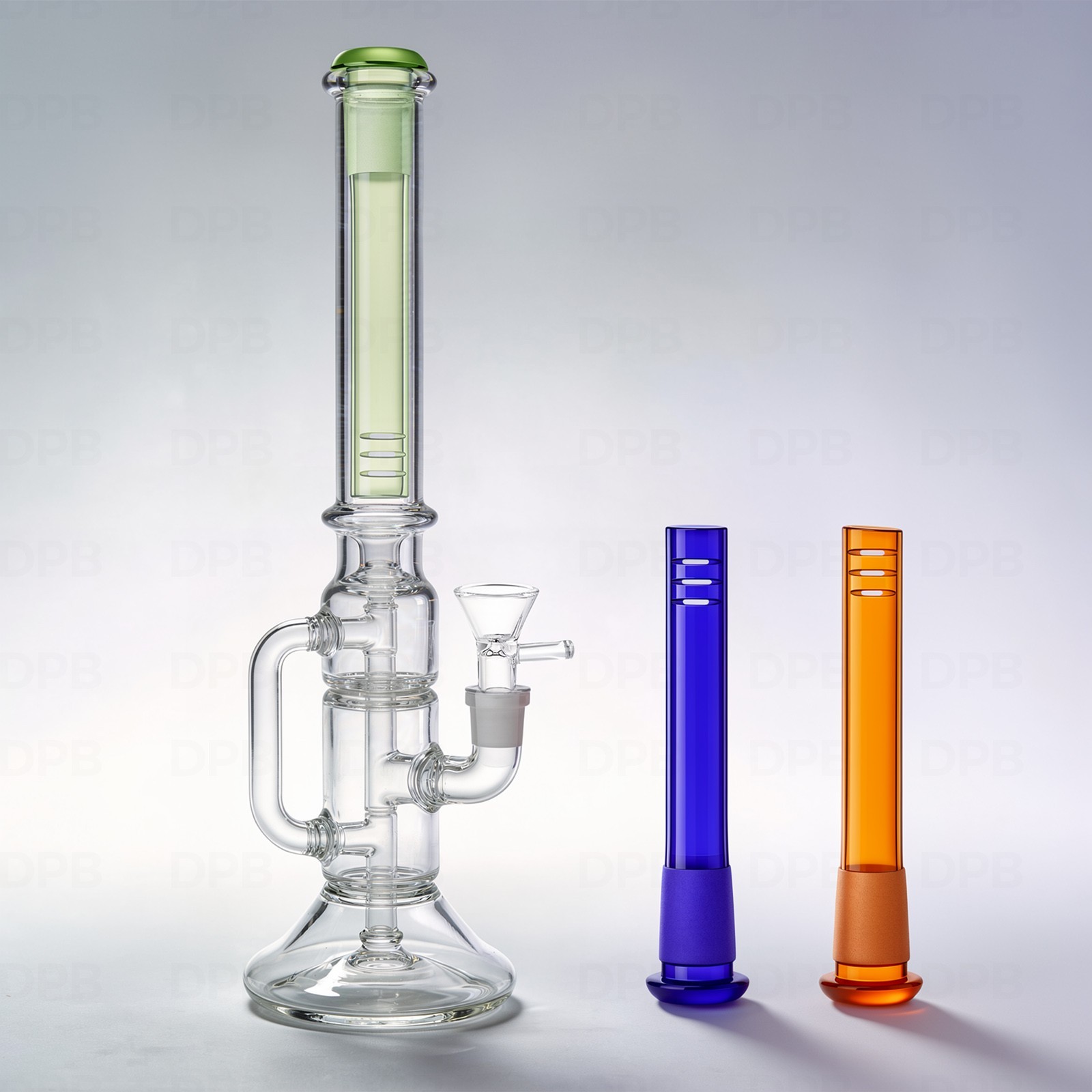 3-Pack 4.3” 14mm Glass Downstem and 14mm Male Bowl Piece for Glass Bong-US SHIP
