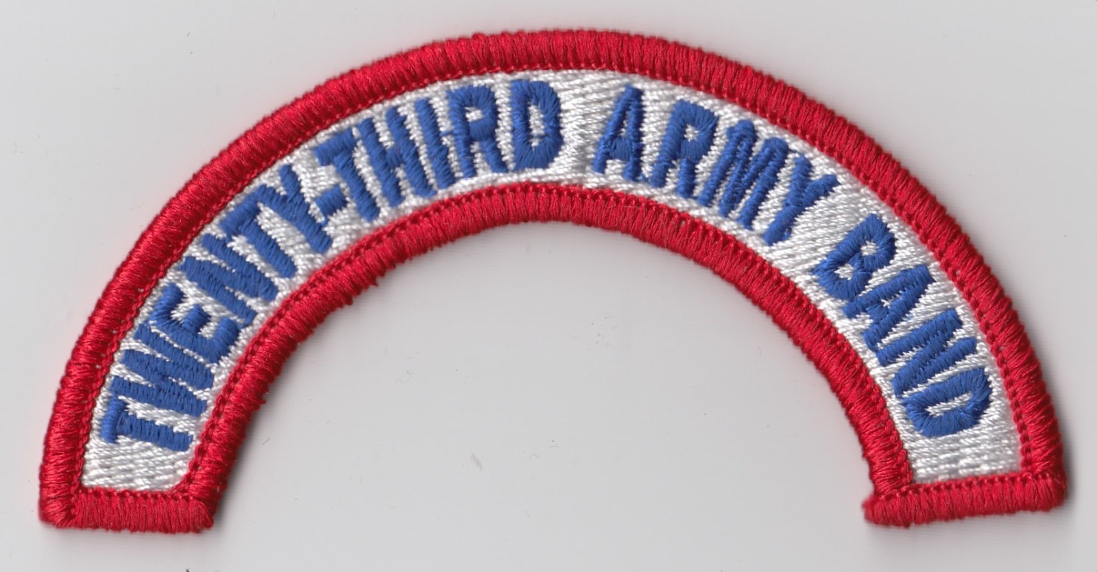 US 23rd Twenty Third Army Band Shoulder Scroll Tab Patch Insignia Color