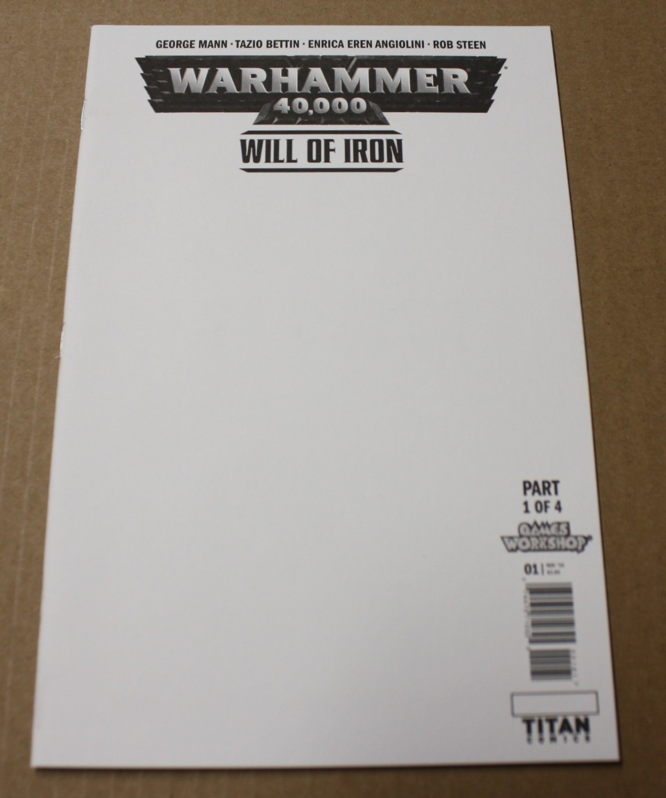 Titan Warhammer 40,000 Will of Iron #1 BLANK Sketch Cover Variant – ACTUAL PICS