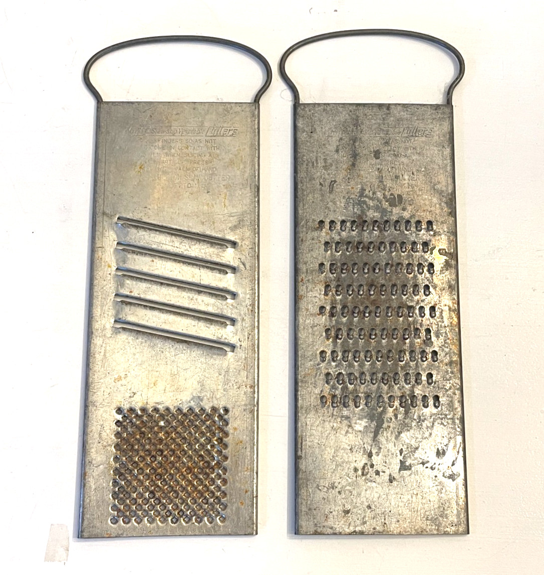 Bluffton Steel Vegetable Grater Cutter LOT Rapid Cole Slaw Shredder Food Slicer