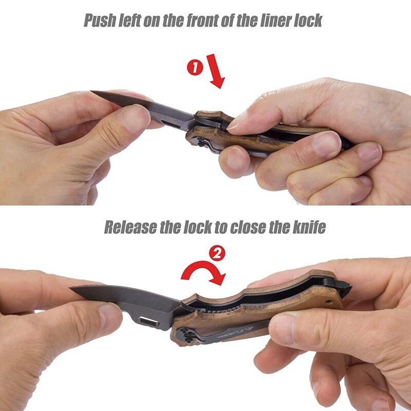 Flissa Mini Folding Pocket Knife 2.5″ Stainless Steel EDC Drop Point Blade Knife