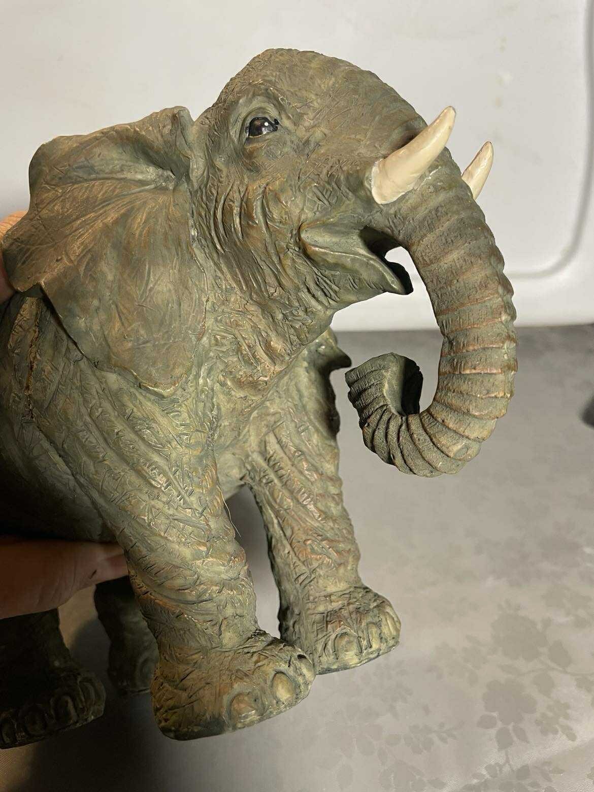 elephant ceramic pottery garden planter with plant included