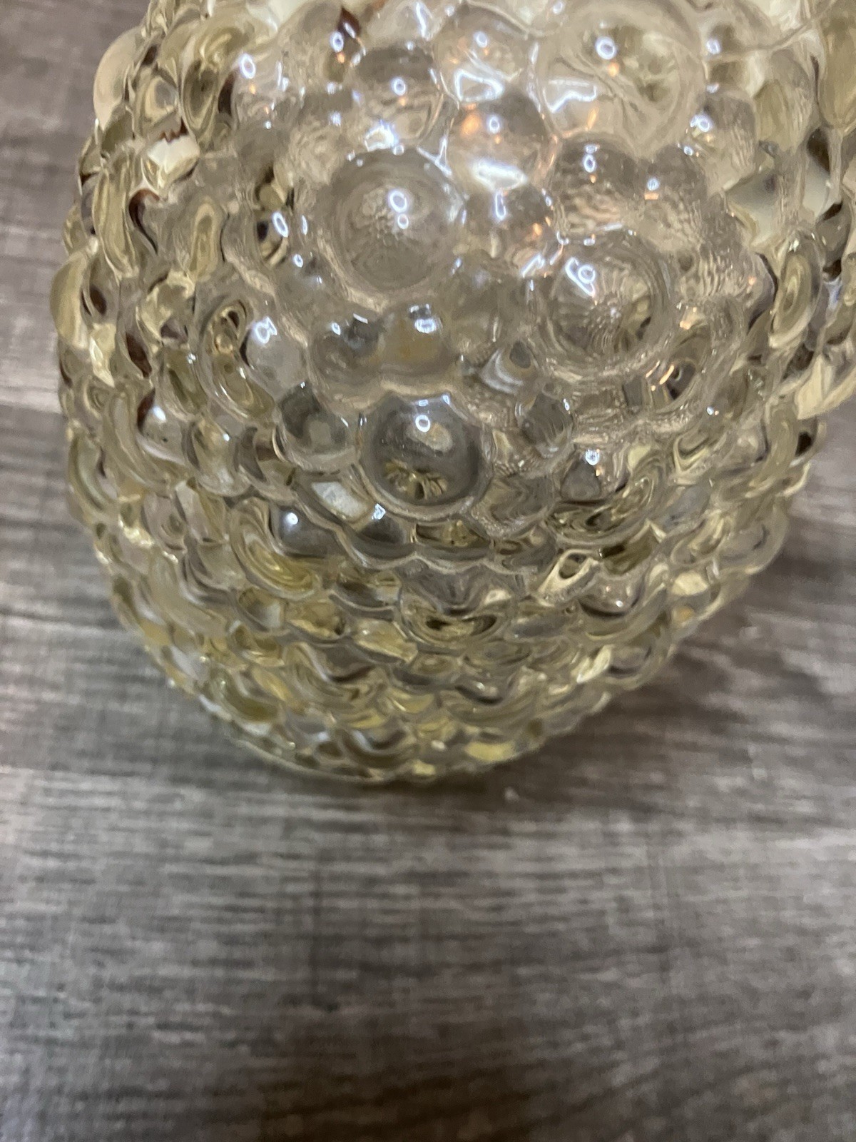 Vintage MCM Bubble Glass Acorn Beehive Ceiling Porch Light Shade Globe Vintage