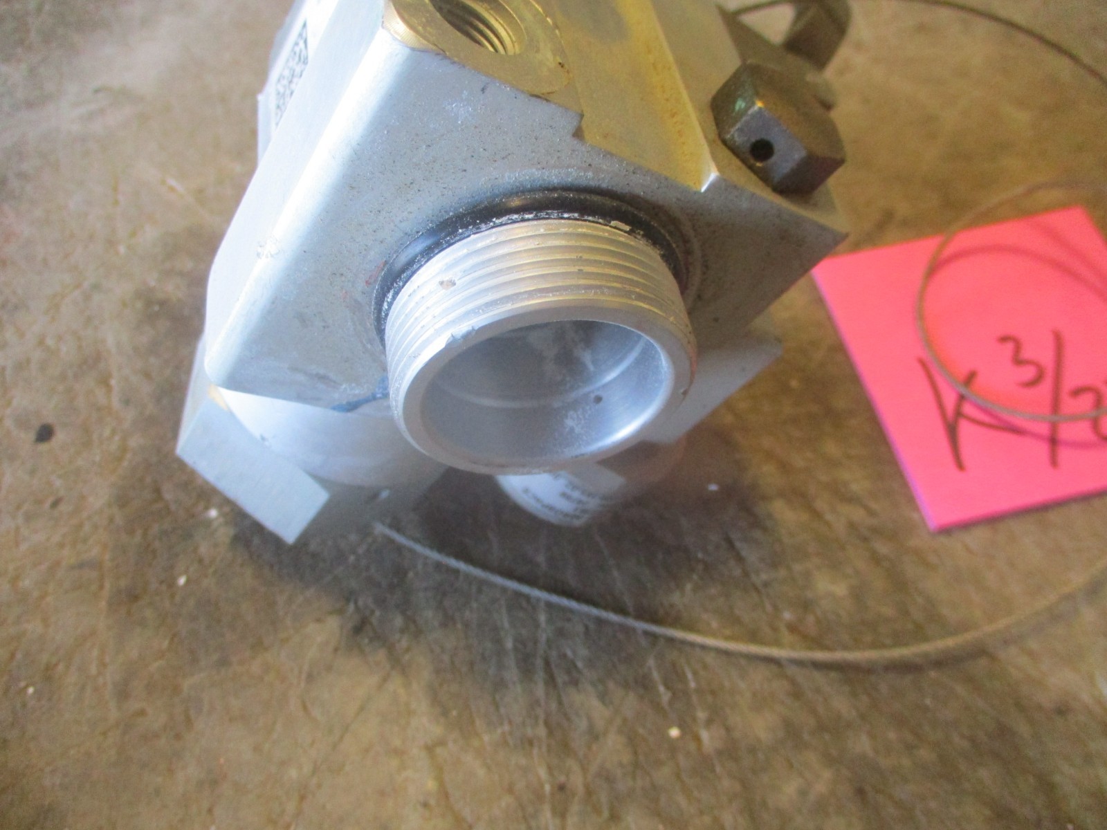Used Dual Spectrum AFES Fire Bottle VALVE, Stainless/Alum, HMMWV etc. 447213