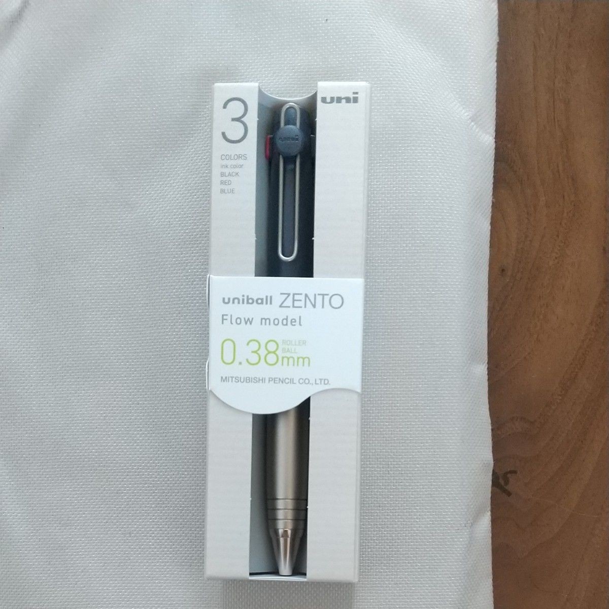 Uni-Ball Zento Flow Model 3-Color Ballpoint Pen 0.38mm Navy NEW JAPAN FS