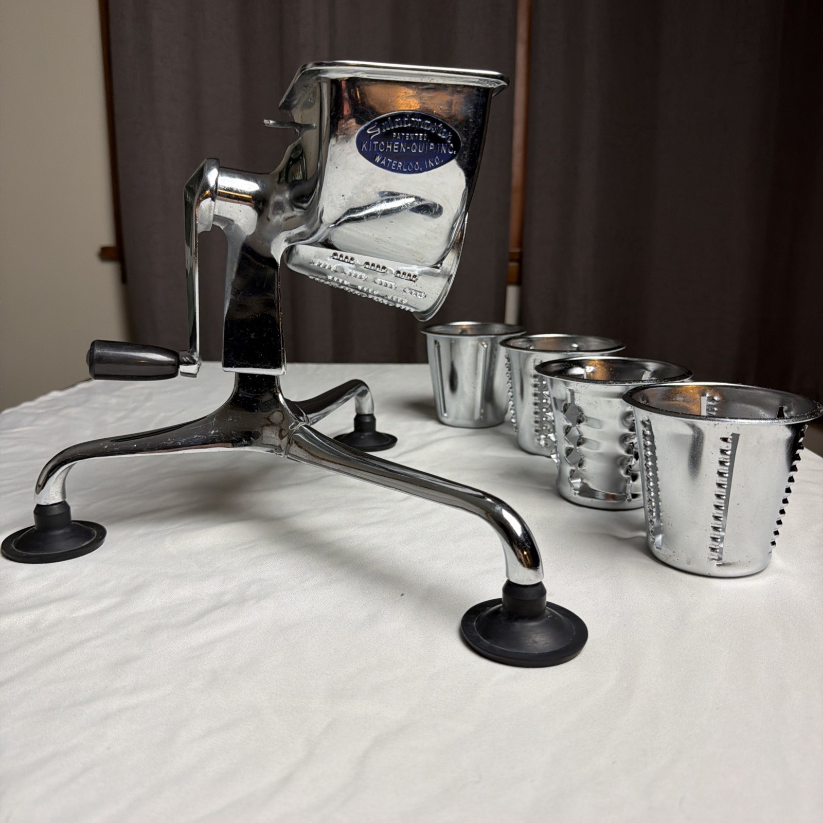 Saladmaster Rotary Cheese Grater Slicer Shredder 5 Drum Attachments Heavy Duty