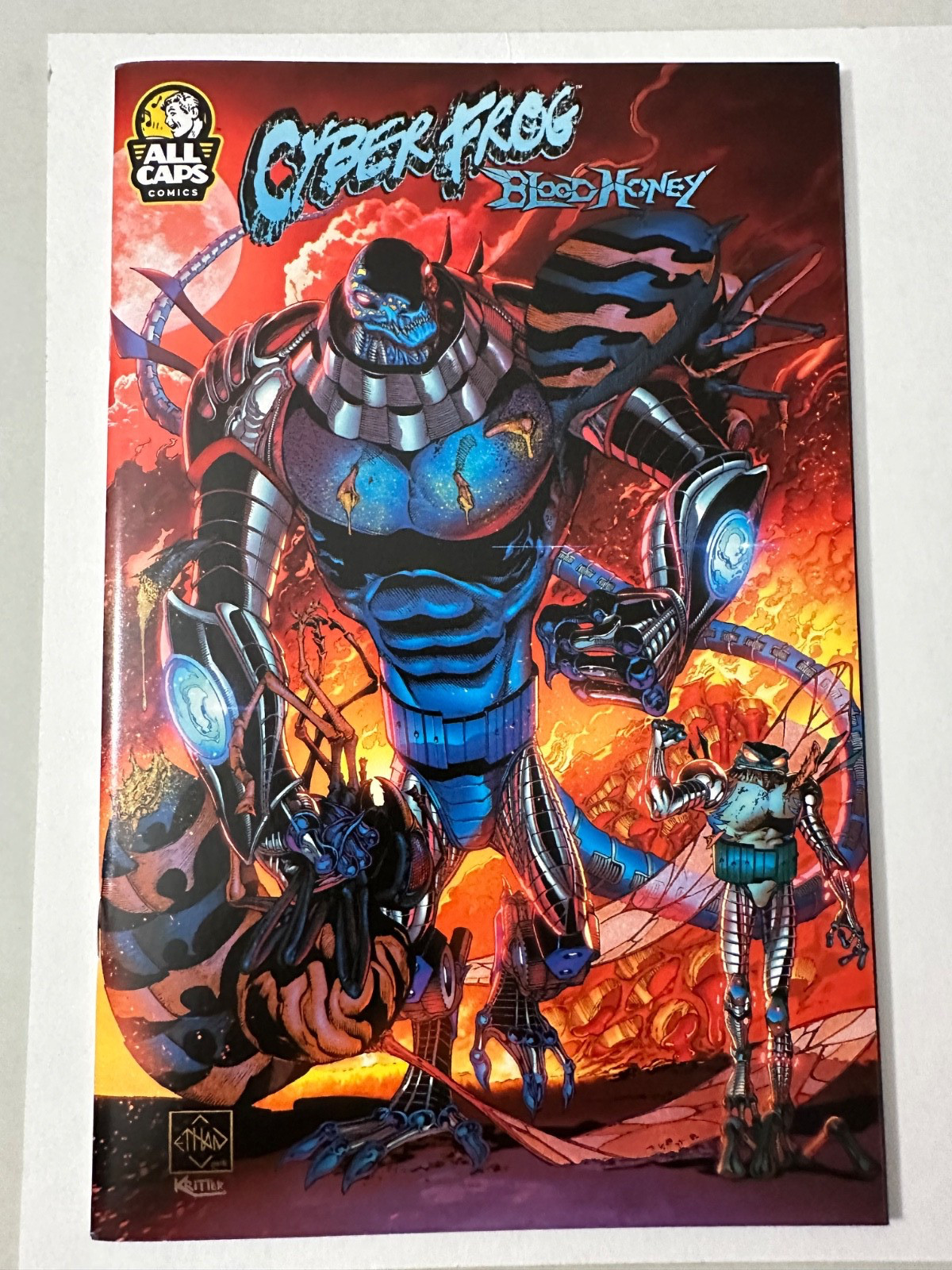 CYBER FROG “Blood Honey” Comic #1 All Caps AUTO by ETHAN VAN SCIVER – 2018!