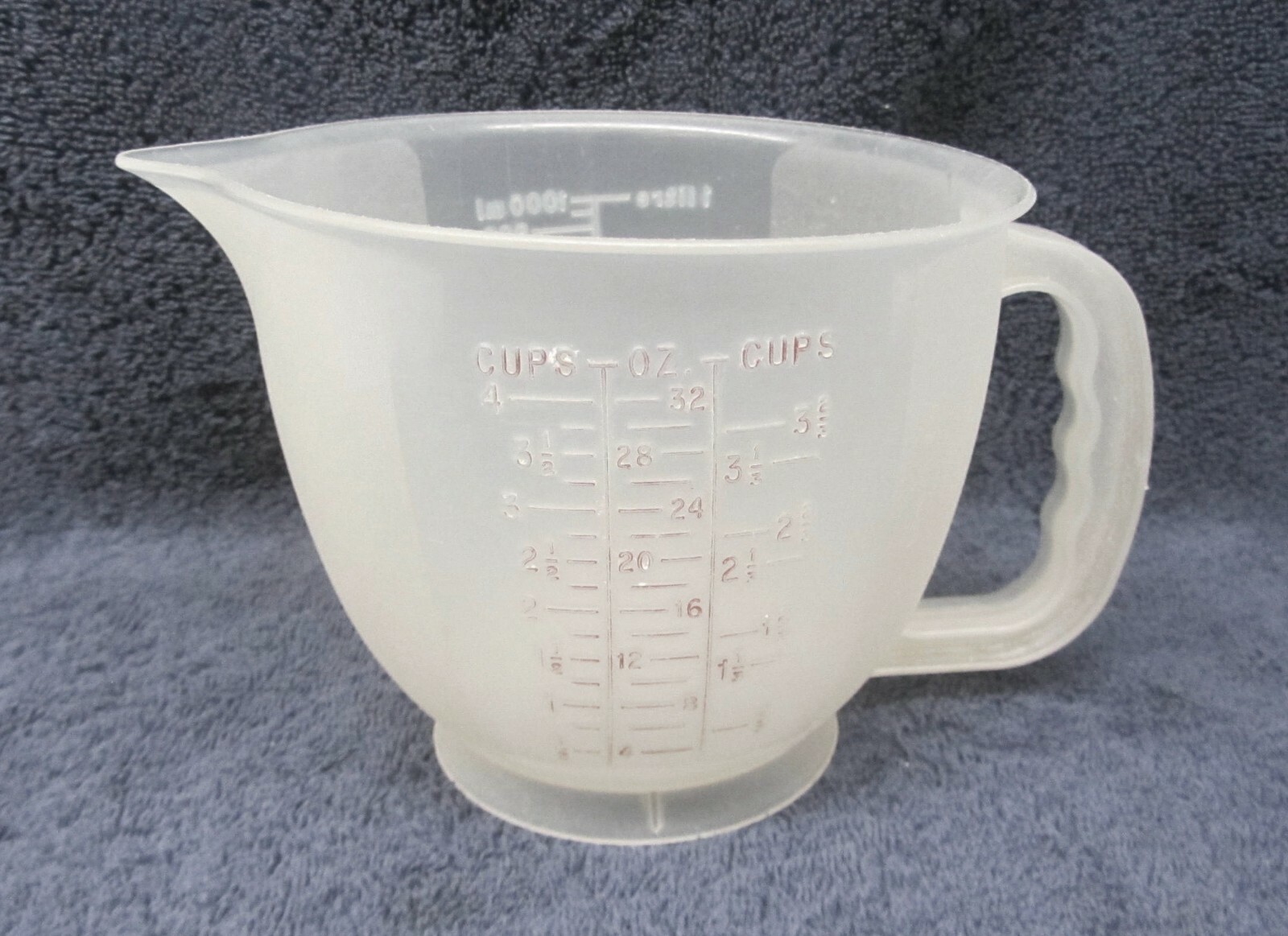 Vtg Tupperware 1288 Mix N Store 4 Cup 1 Liter Measuring Pitcher w/ Spout 1970s