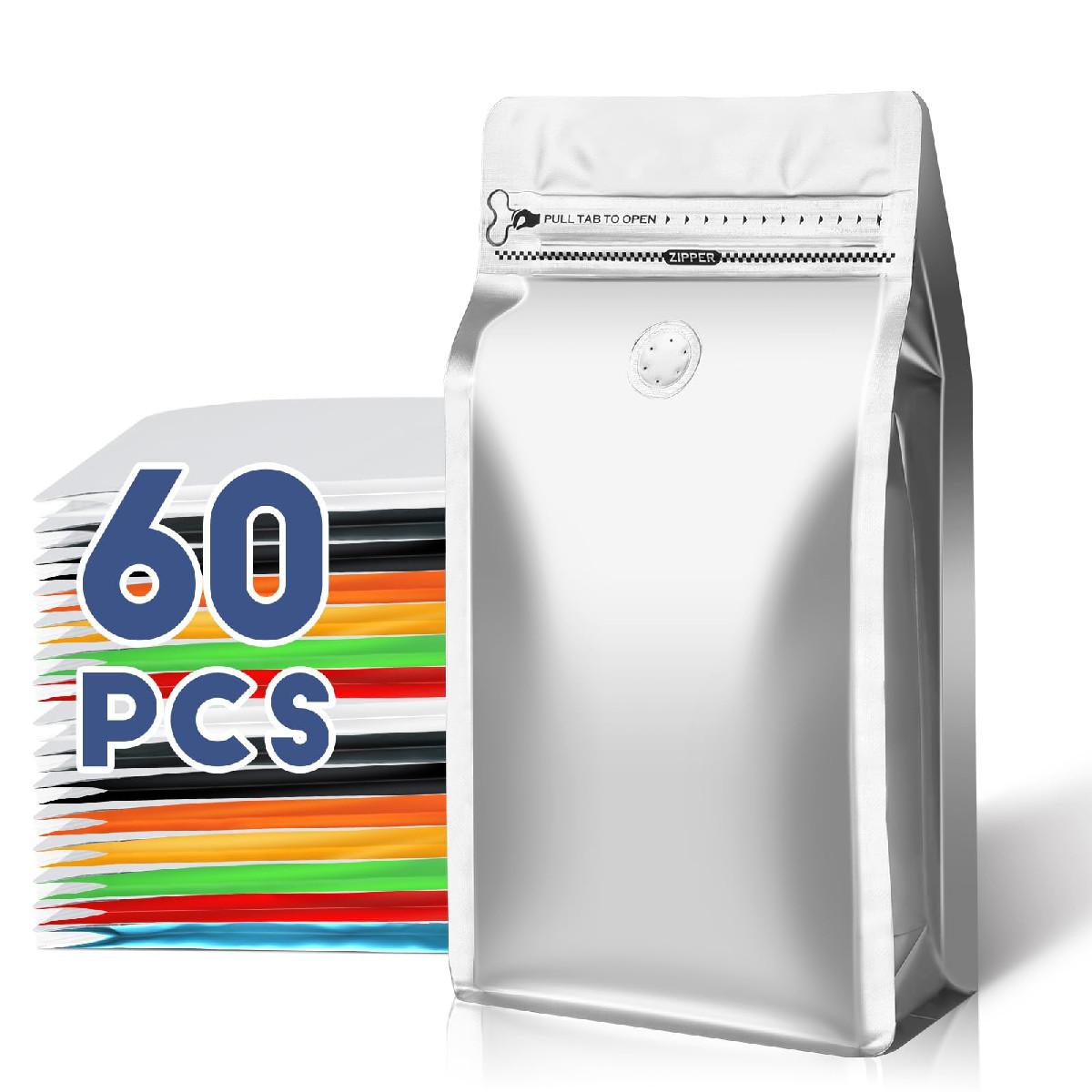 Oddier Coffee Bags Valve60Pcs4 Oz0.25 Lb Vented Coffee Beans Packaging Bags
