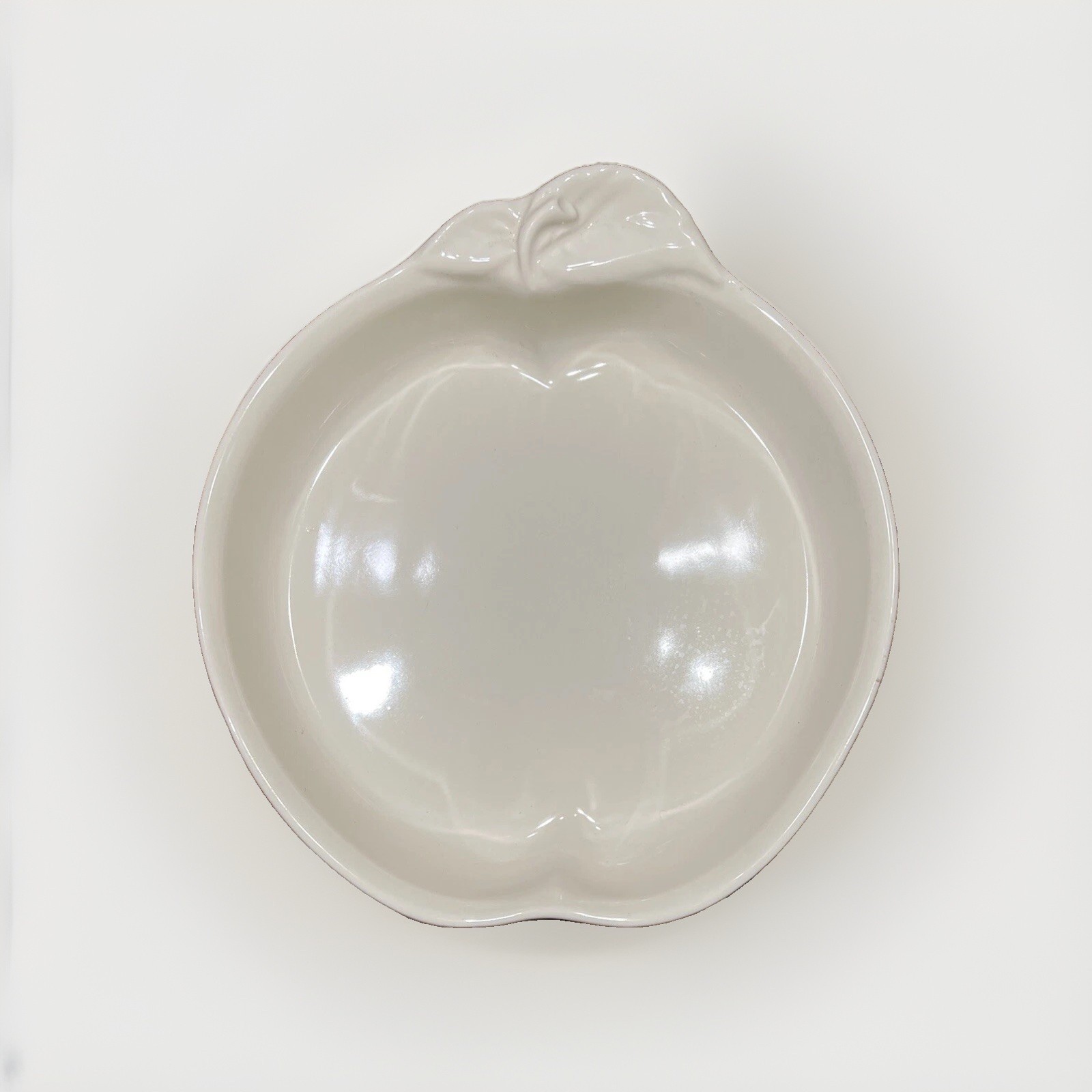 HILL DESIGN PORCELAIN APPLE SHAPE BAKING DISH PIE PAN Vintage 1994