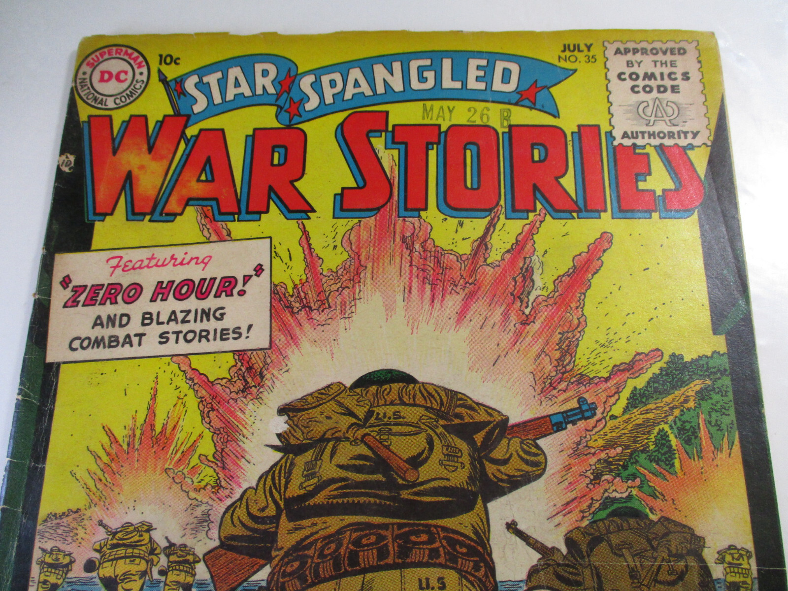 Star Spangled War #35, Zero Hour, Duel In The Deep, VG+, 4.5 (C), OWW Pages