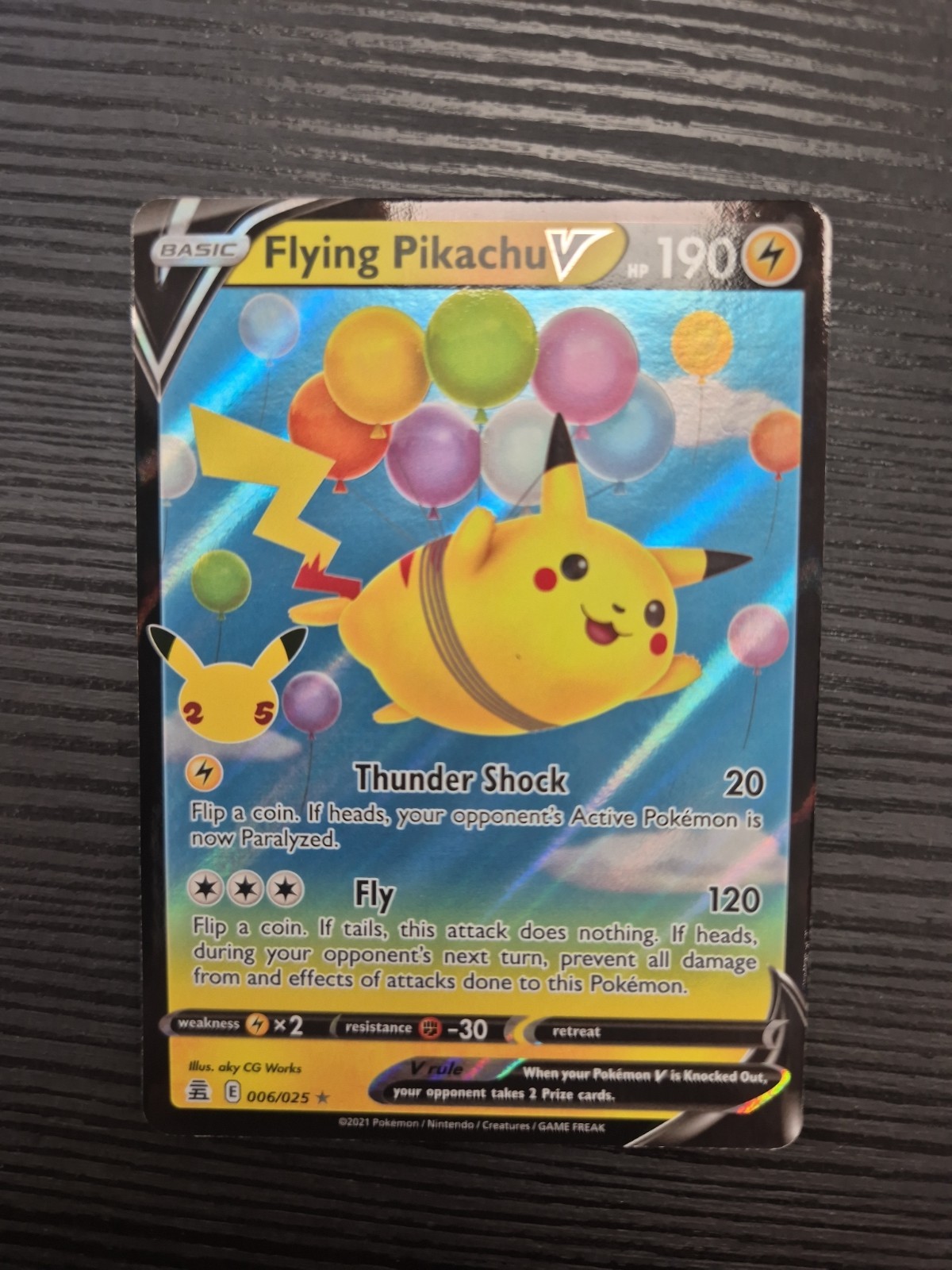Pokemon TCG Flying Pikachu V 006/025 Celebrations Holo