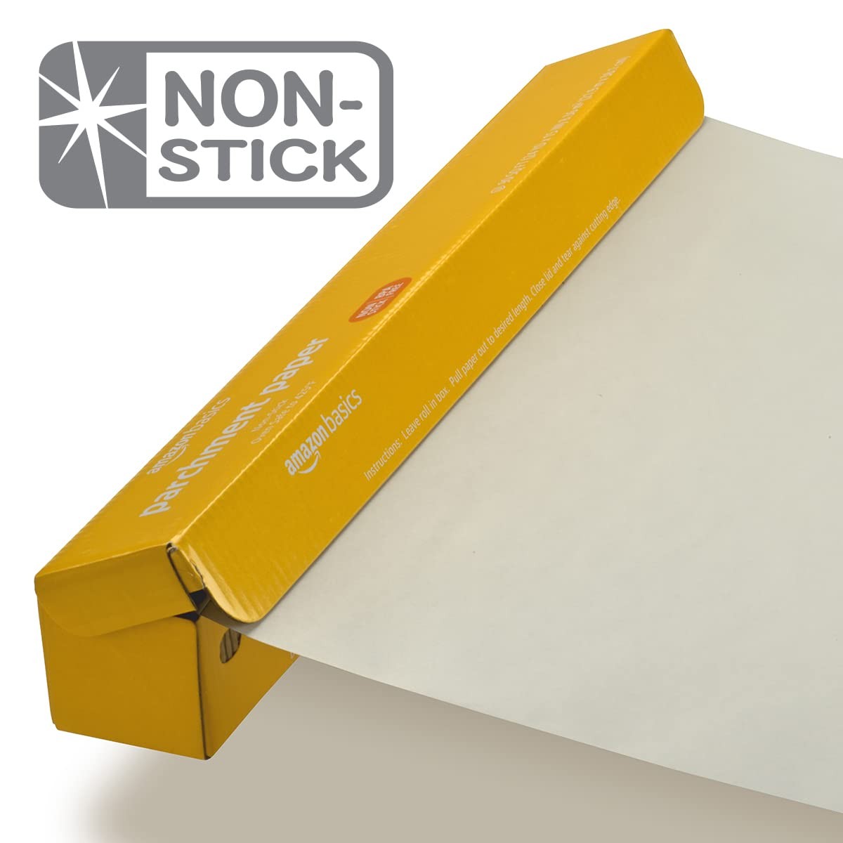 Amazon Basics Non-Stick Parchment Paper for Baking, Cooking, Pack of 1, kraft