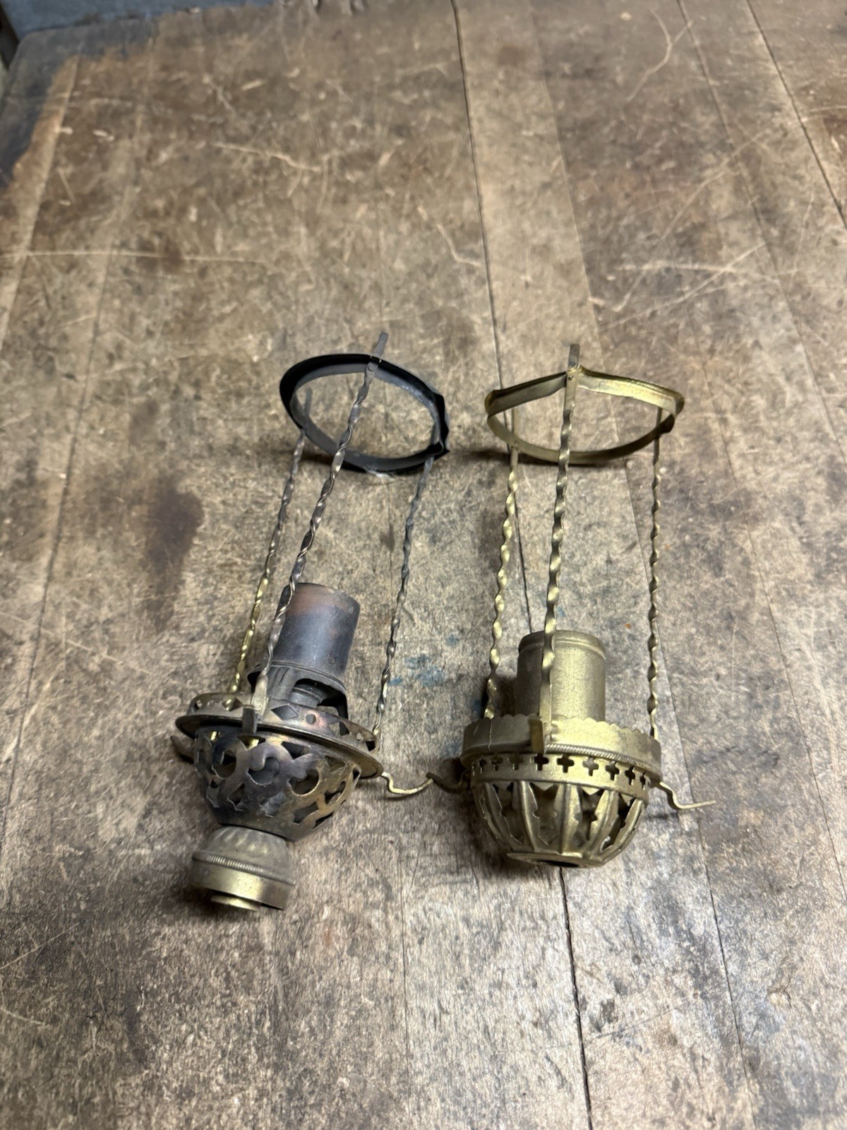 Antique Victorian Ignitor Burner Gas Lite Light Lamp Fixture Ornate Brass Parts