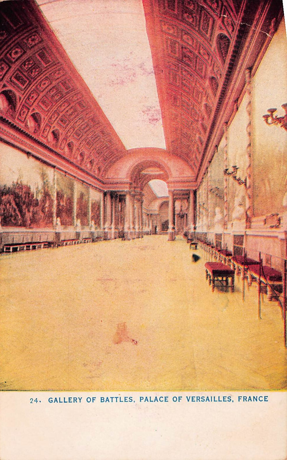 Versailles France Museum Interior Gallery of Battles Military Vtg Postcard X8