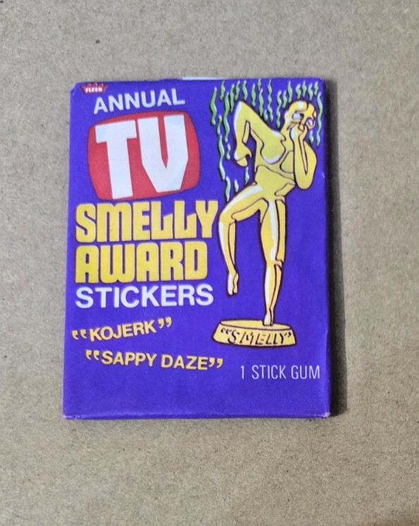 1980 Fleer TV Smelly Award Stickers Wax Pack – Original Unopened – Brand New
