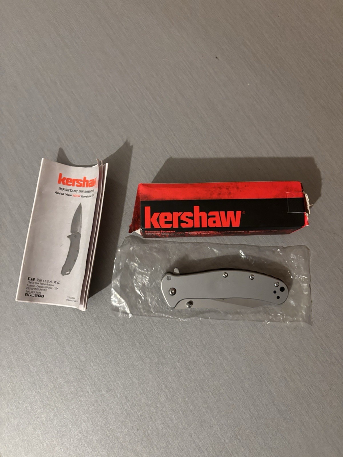 Kershaw 1703SS RJ Martin SpeedSafe Folding Knife Stainless Steel