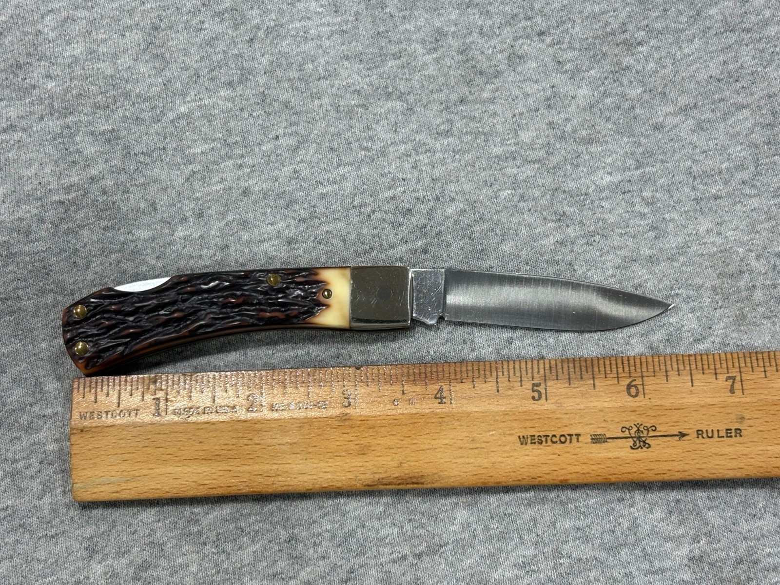 Rare Vintage Schrade t USA 50UH Lockback NIB Soft Sheath in a 5UH box