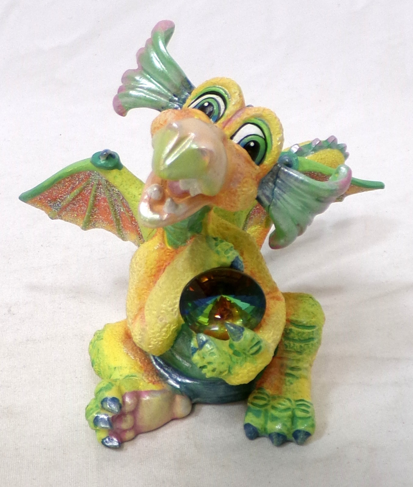 Franklin Mint Mood Dragons Happy (Yellow) Limited Edition Sculpture