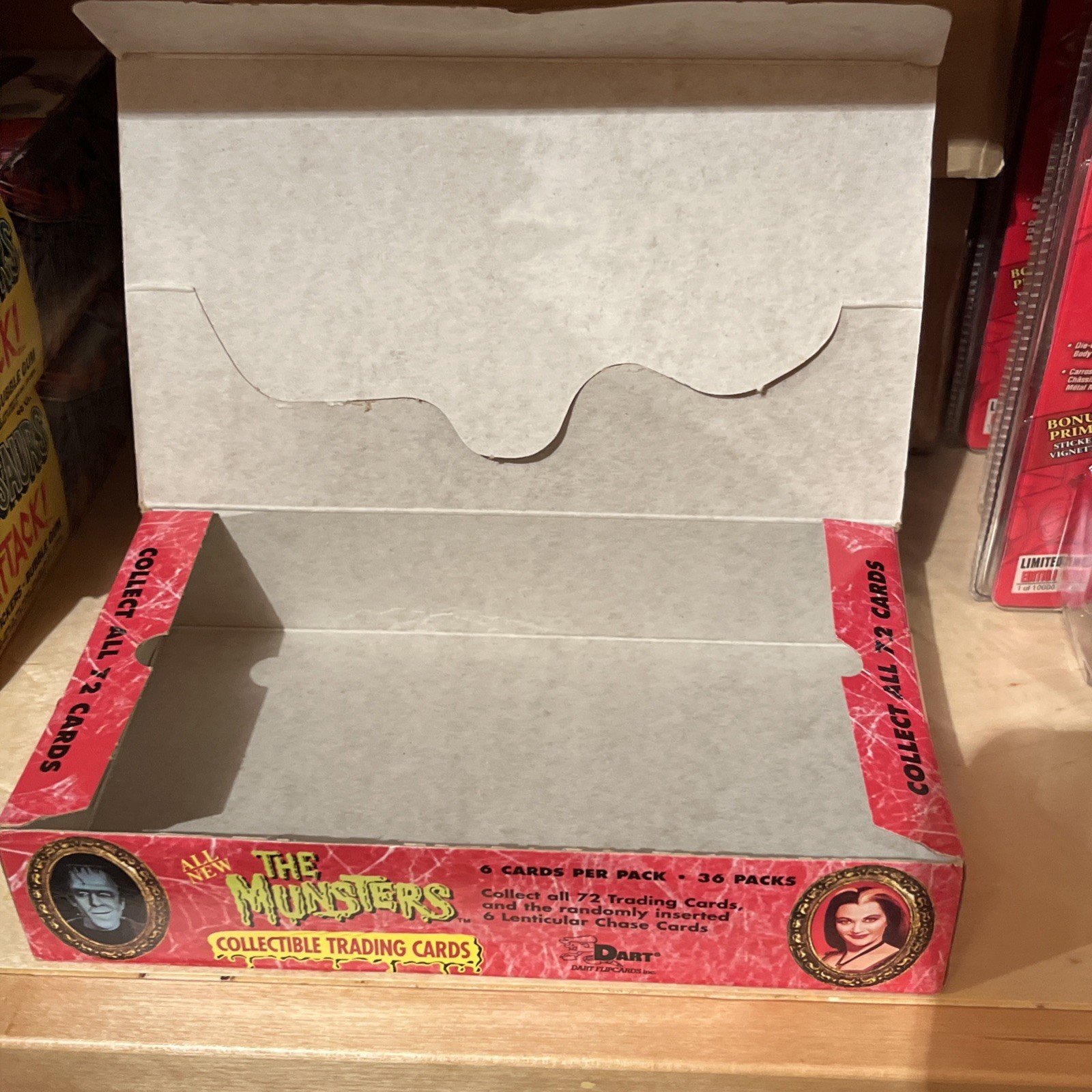 Empty BOX ONLY 1996 THE MUNSTERS TRADING CARD BOX SERIES 2 Excellent Condition