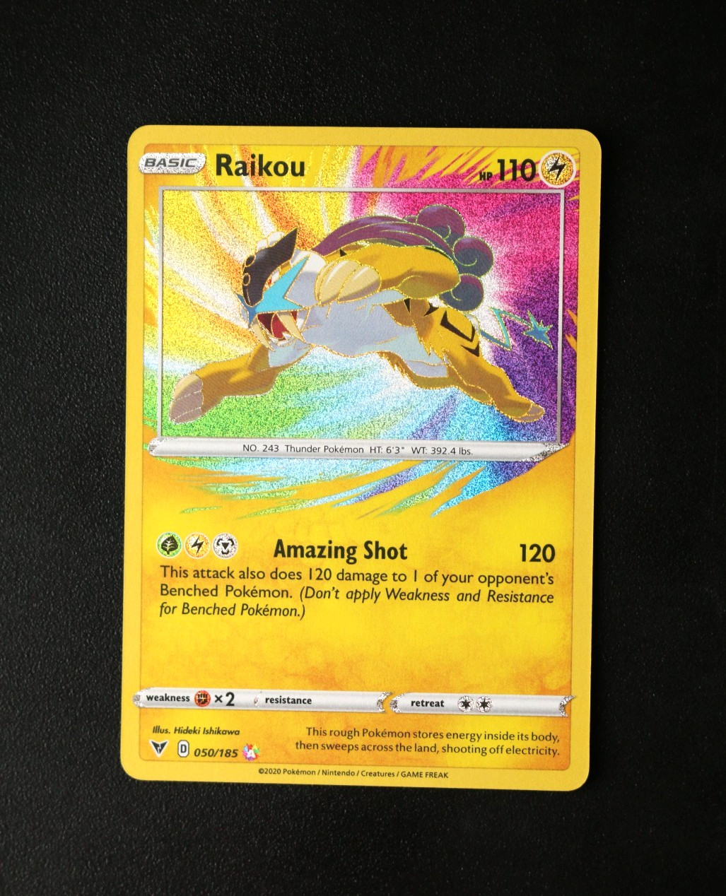Pokemon Card TCG – Raikou 050/185 – Vivid Voltage – Amazing Rare – NM ⭐