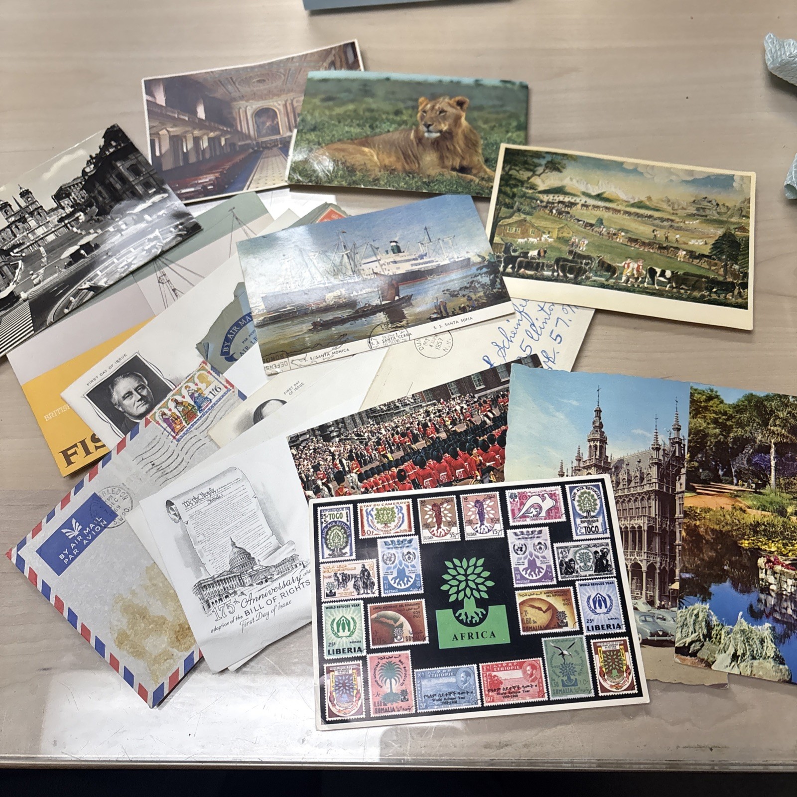Used Postcards Lot Posted Vintage Antique Correspondence Ephemera World Traveler