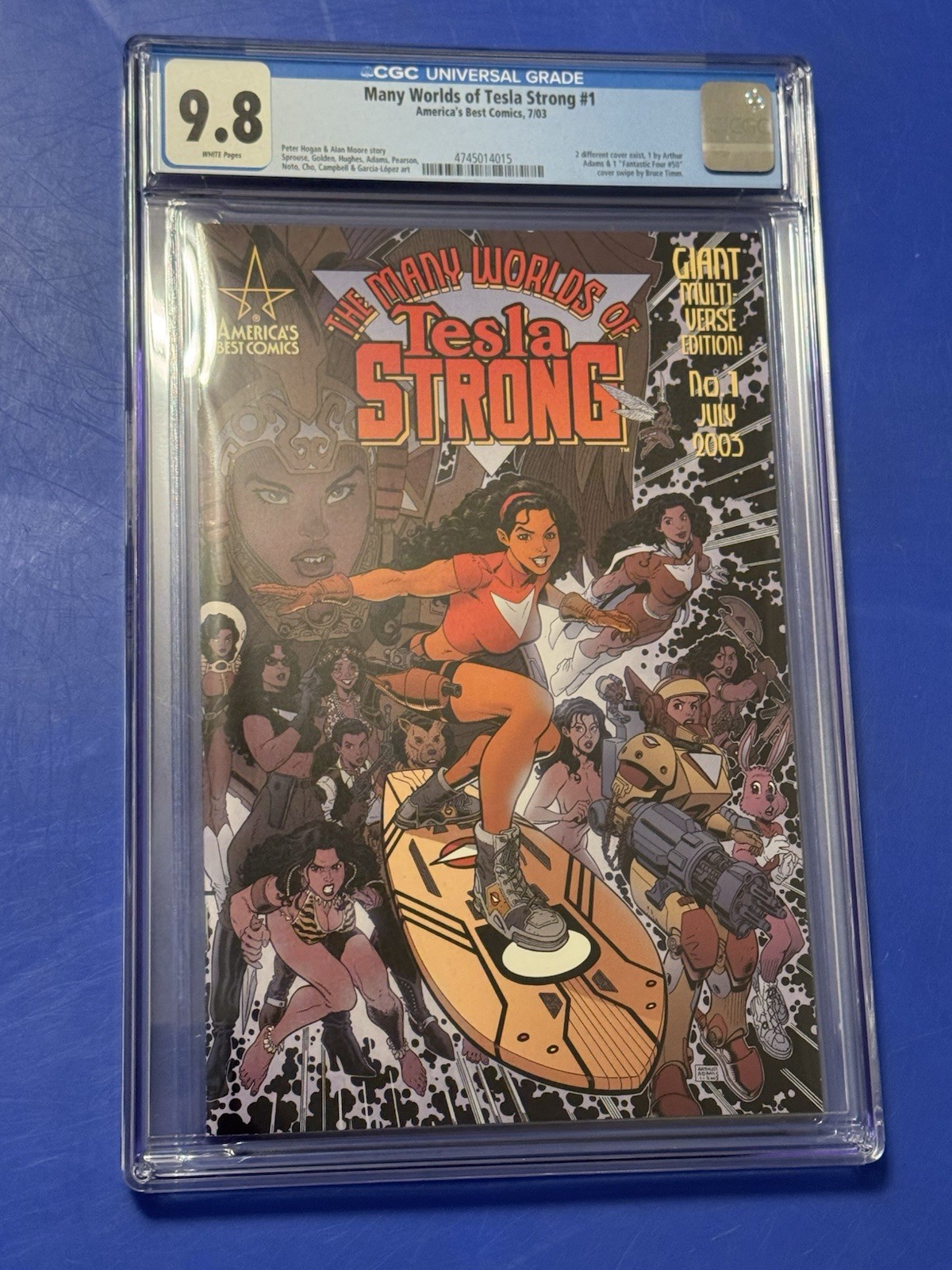 The Many Worlds of Tesla Strong 1 CGC 9.8 MAIN COVER A 1st Print Alan Moore 2003