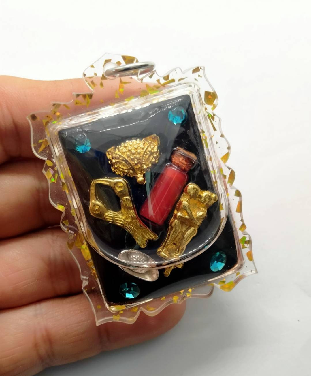 9 Tailed Fox Demon Locket Thai Amulet Wealth Lucky Money Business Success Gift