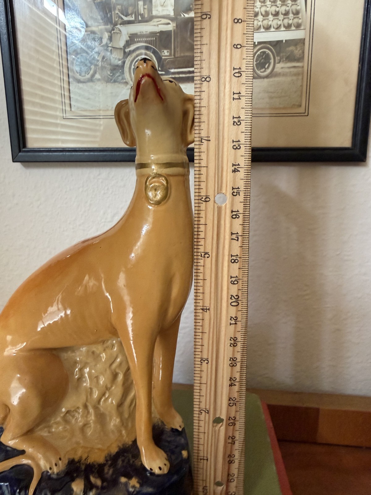 Vintage Chalkware Italian Greyhound 8″ Decorative Statue