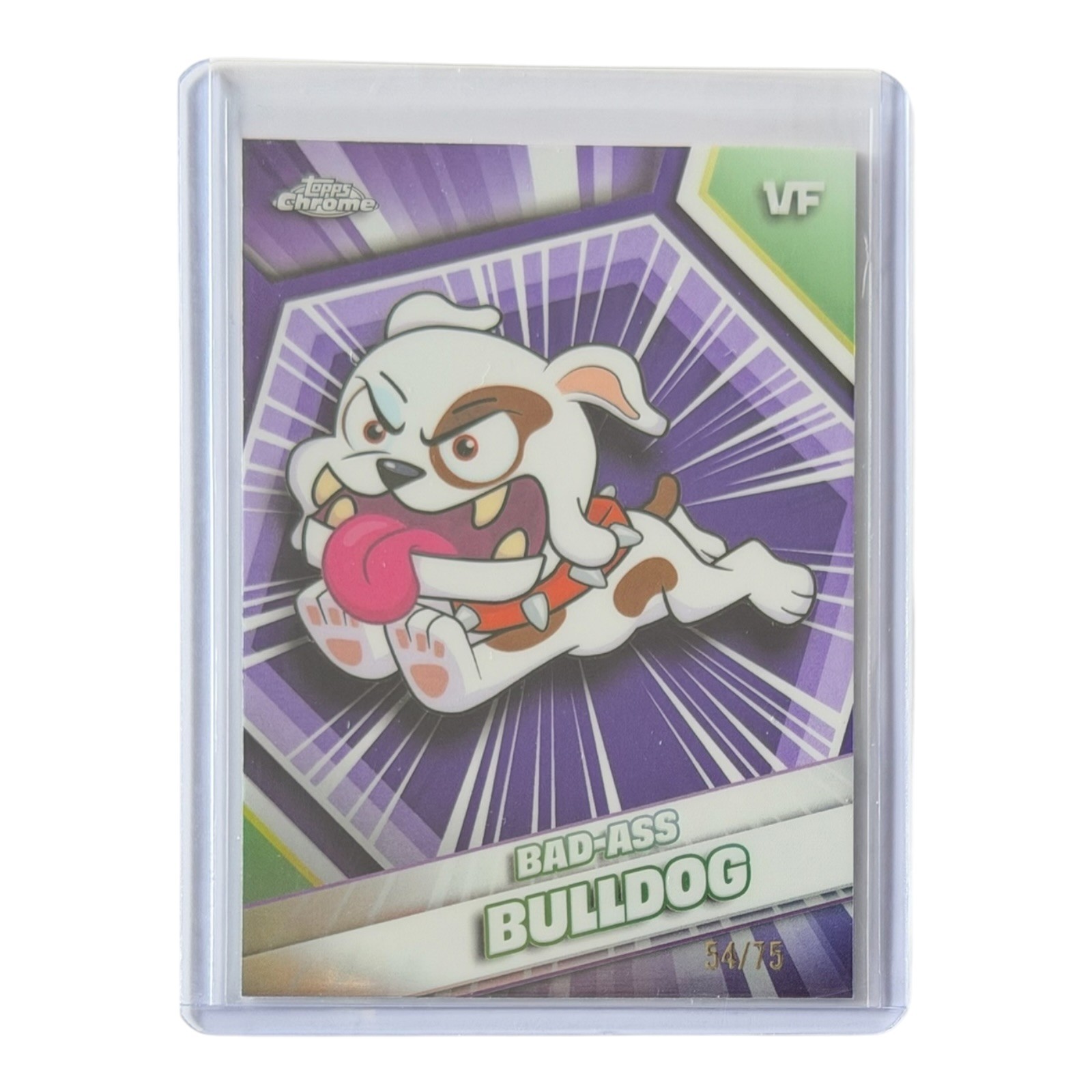 2026 Topps Chrome VeeFriends Bad-Ass Bulldog #27 Purple Refractor 54/75