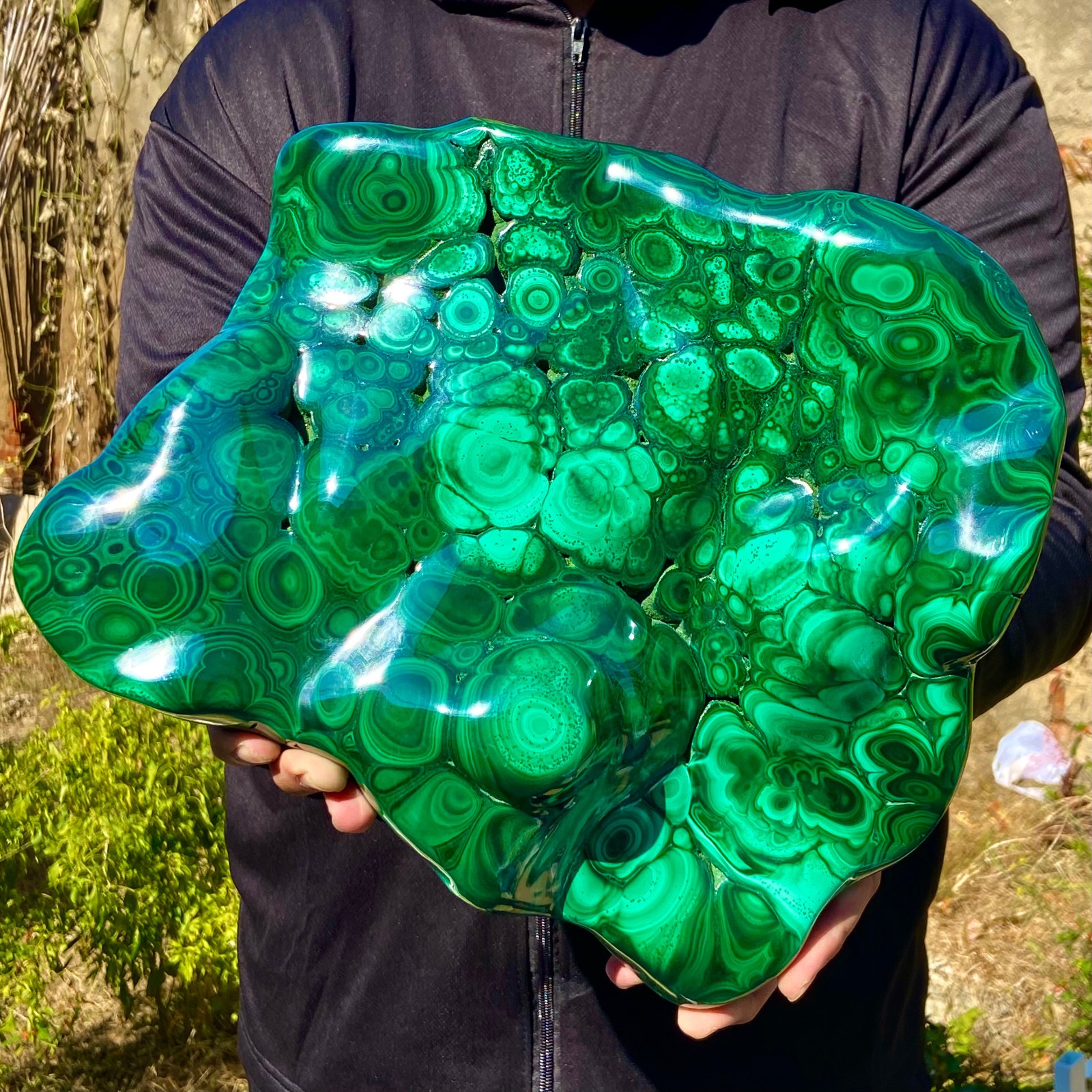 17.63LB Natural Polished Malachite Mineral freeform specimen Reiki Stone Healing