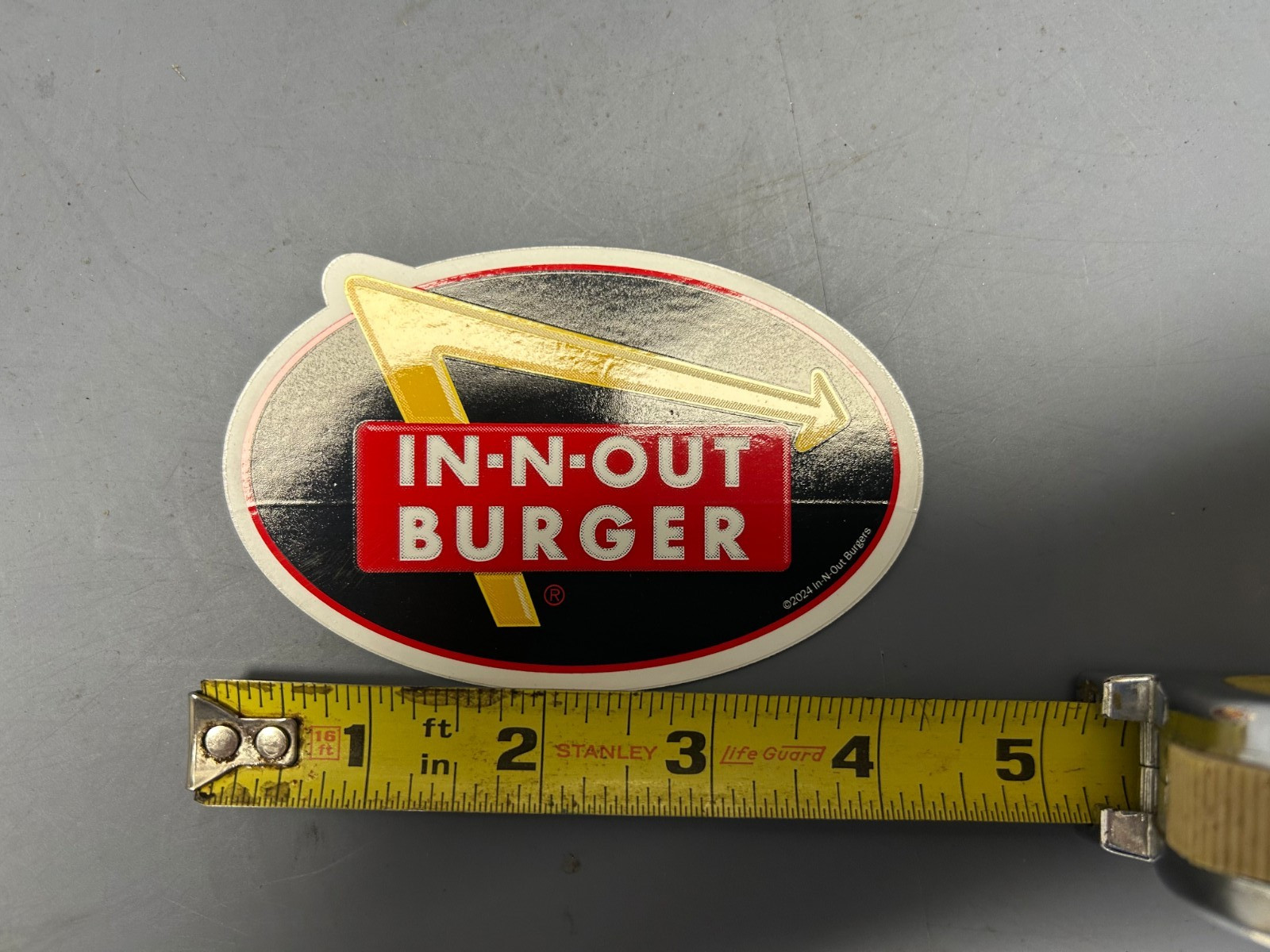 One (1) IN N OUT BURGER STICKER IN AND OUT HAMBURGERS. Approximately 4″. New.