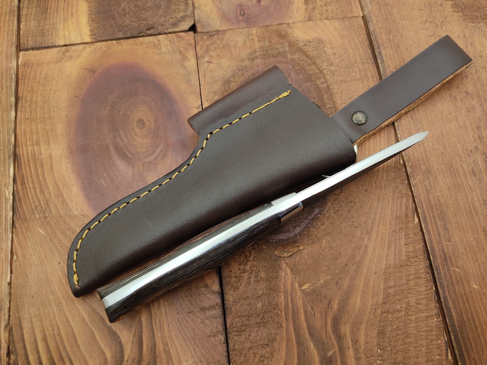 9″ Custom Handmade Carbon Steel Fixed Blade Scandi Grind BushCraft Hunting Knife