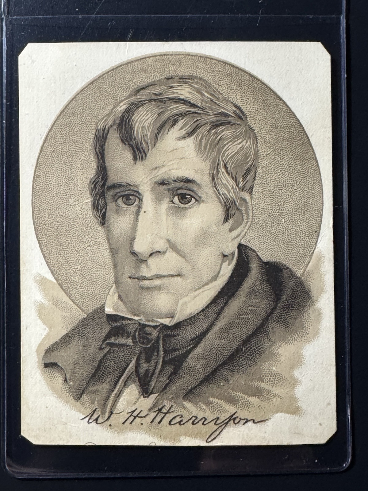1885 H603 Larkin Sweet Home Soap – President Card trimmed – William H. Harrison