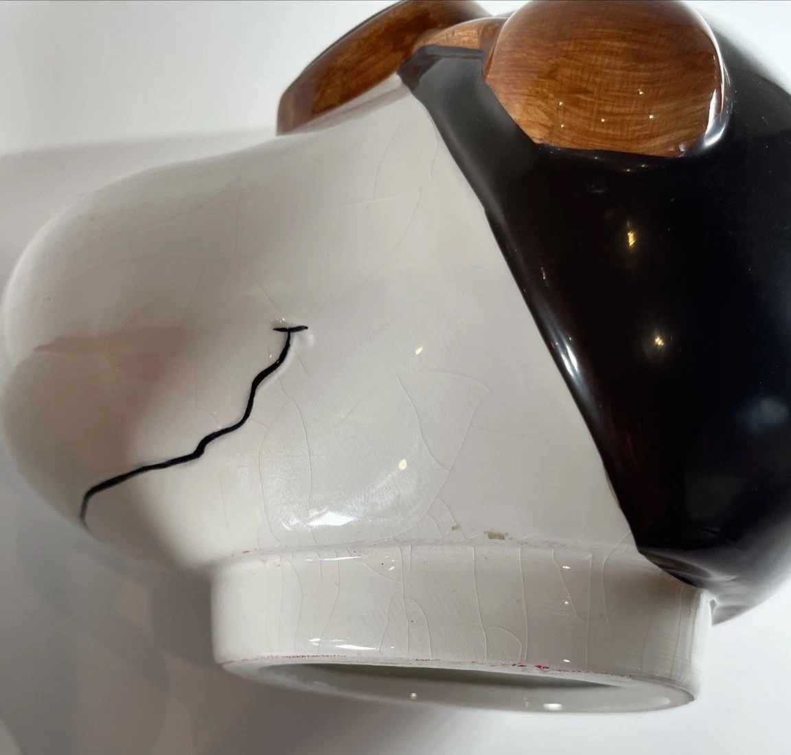 Vintage 1994 Snoopy WWI Flying Ace ceramic Cookie Jar, Benjamin & Medwin