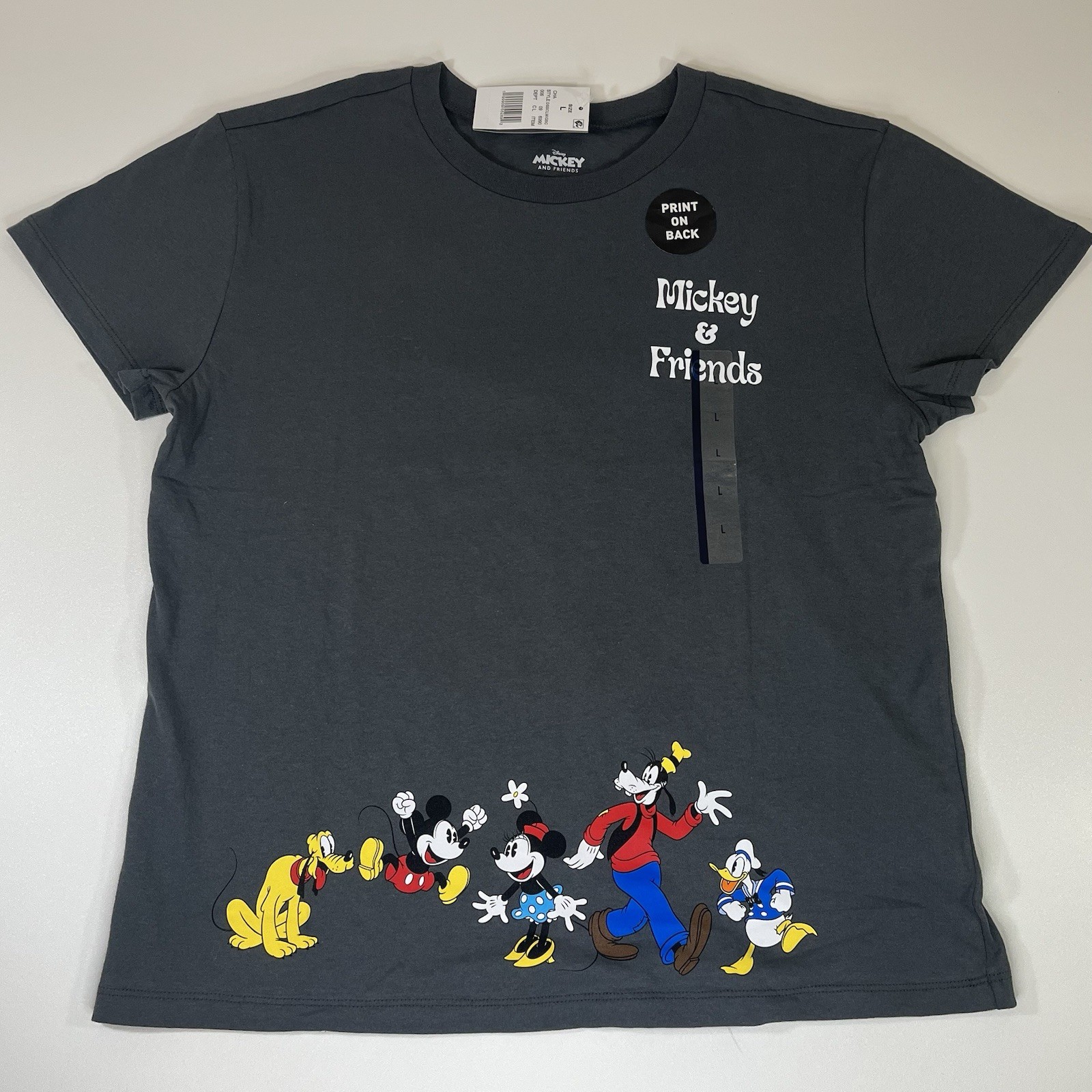 Disney Mickey & Friends T-Shirt Women’s Large, New w/Tags, Minnie, Donald, Goofy
