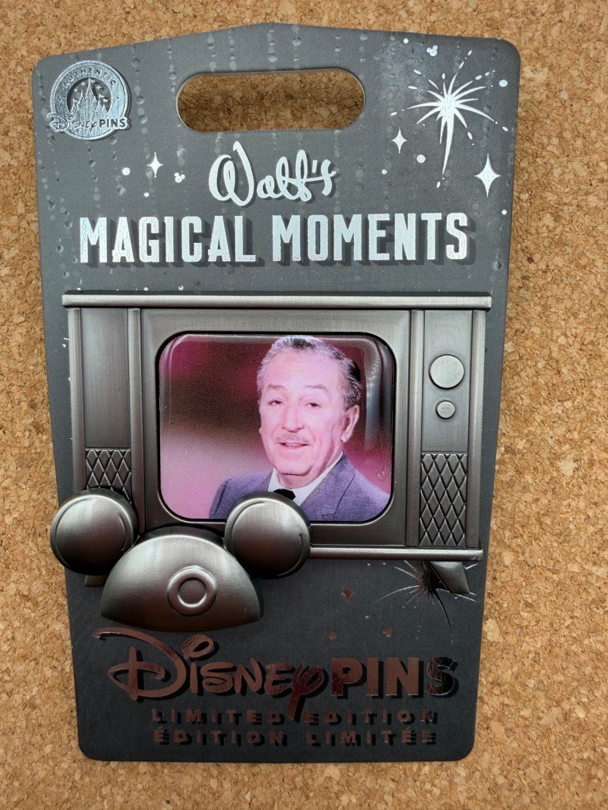2026 DISNEY WALT’S MAGICAL MOMENTS PIN OF MONTH #6 MICKEY EAR HAT TV LE2500