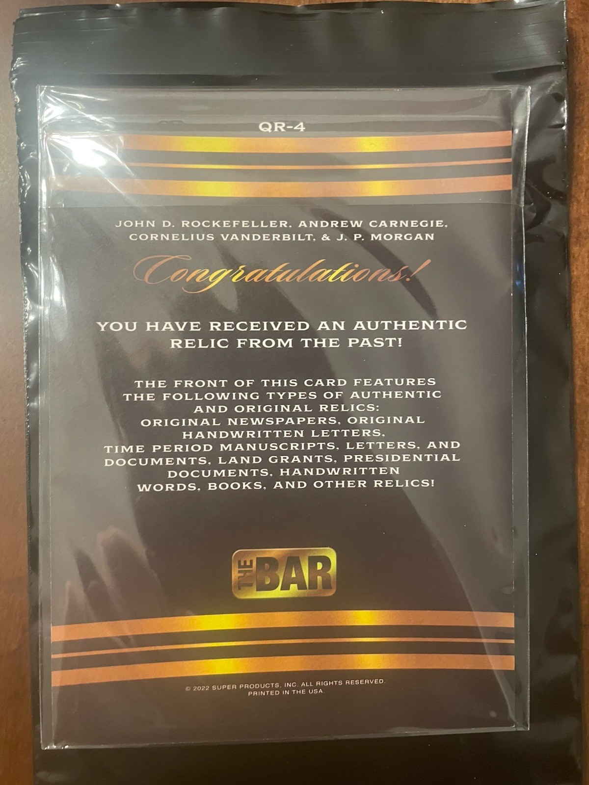 2023 Pieces of the Past One Time Edition Series 1- *QUAD RELIC* (Gilded Age)