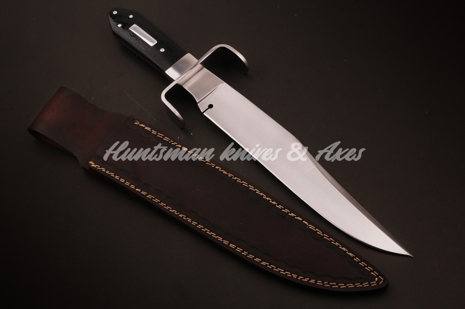 Coffin Handle Hell Belle’s BOWIE Replica In Black Micarta Sharp Swedge 8mm Spine