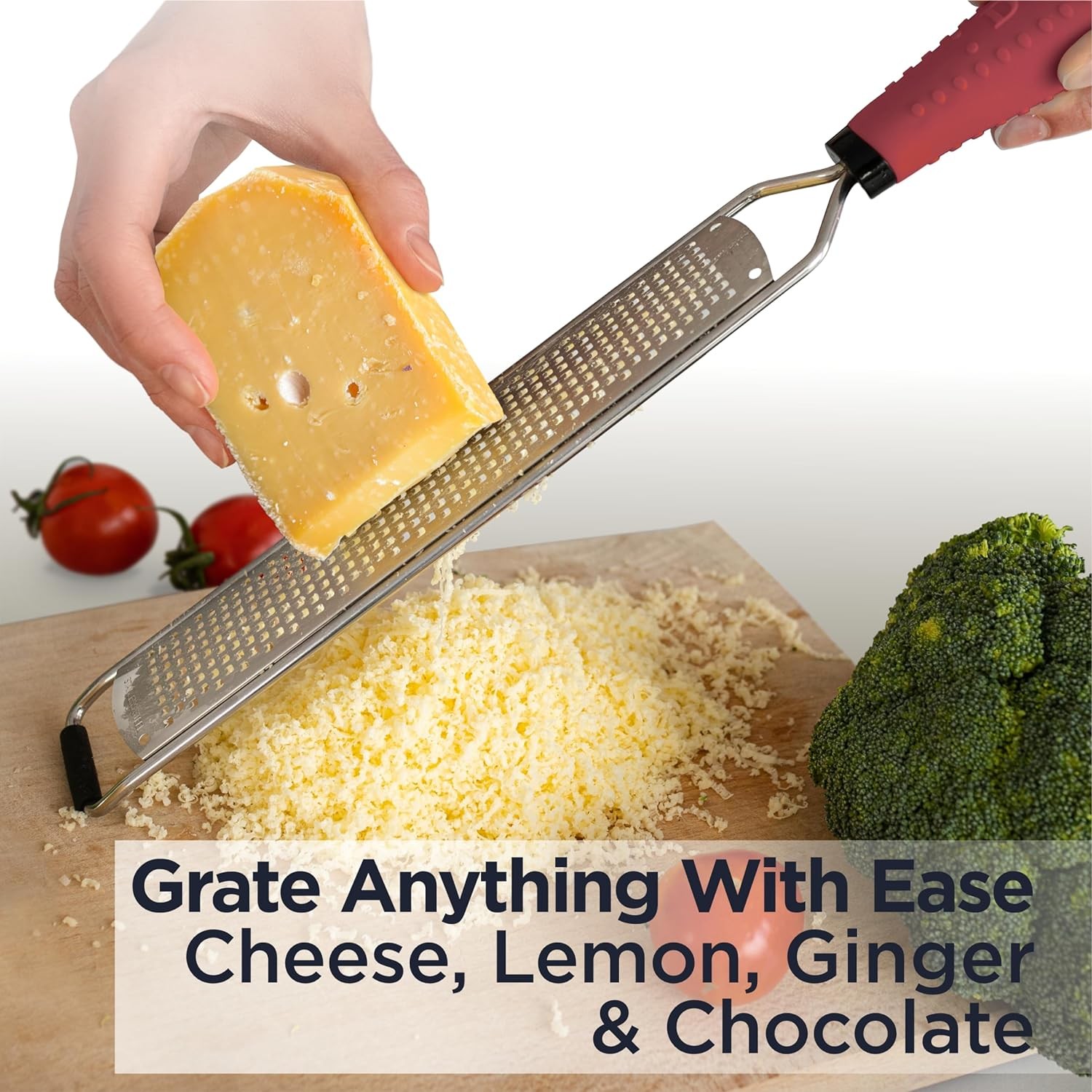 Deiss PRO Zester: Lemon, Cheese, Ginger. Sharp SS Blade. Dishwasher Safe