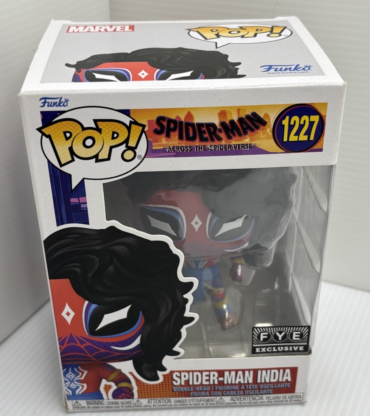 NEW! Across The Spiderverse Funko 1227 Spider-Man India Deco FYE Exclusive Read