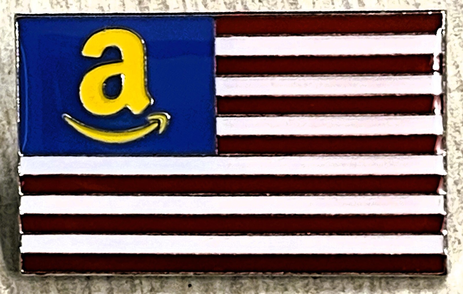 AMAZON FLAG JULY 4TH VETERAN’S DAY MEMORIAL Amazon Peccy Employee Pin