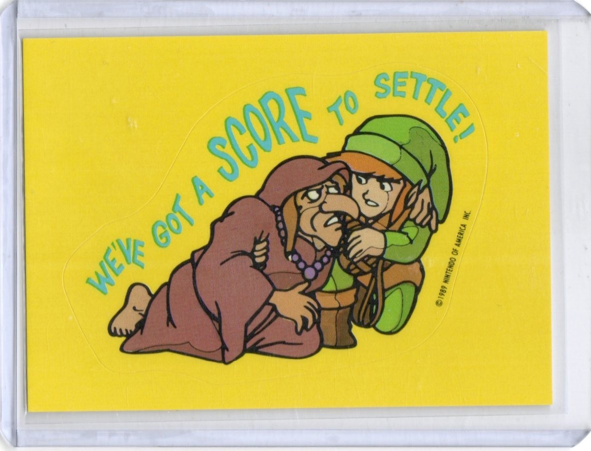 1989 Topps Nintendo #27 Zelda Sticker Card