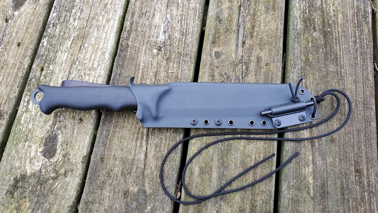 Terävä Skrama 240 Custom KYDEX Sheath, Taco, Dangler, Firesteel &Holder (BK)