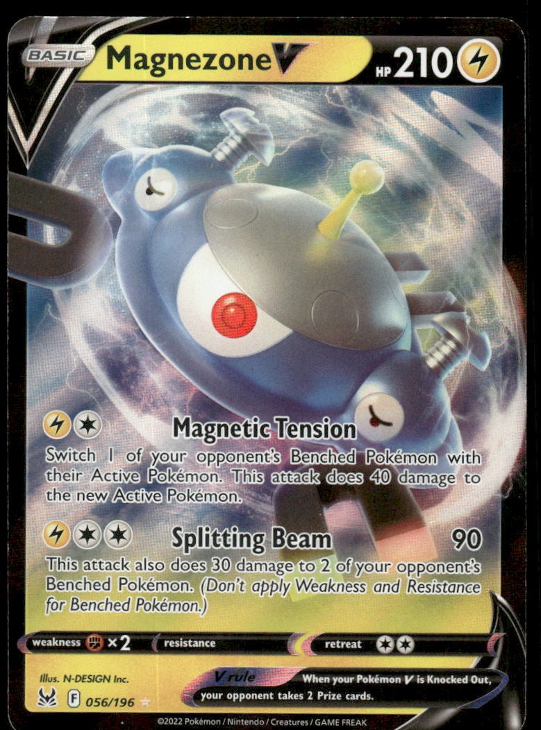 Pokemon Cards Magnezone V 056/196 Lost Origin Holo V Rare LP *4