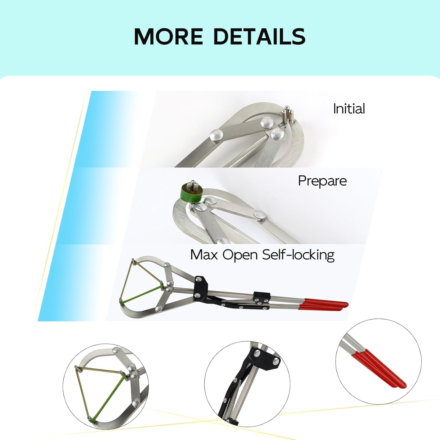 Cattle Banding Tools Calves Castration Kit, with a Large Bander and 25 Pcs Bands