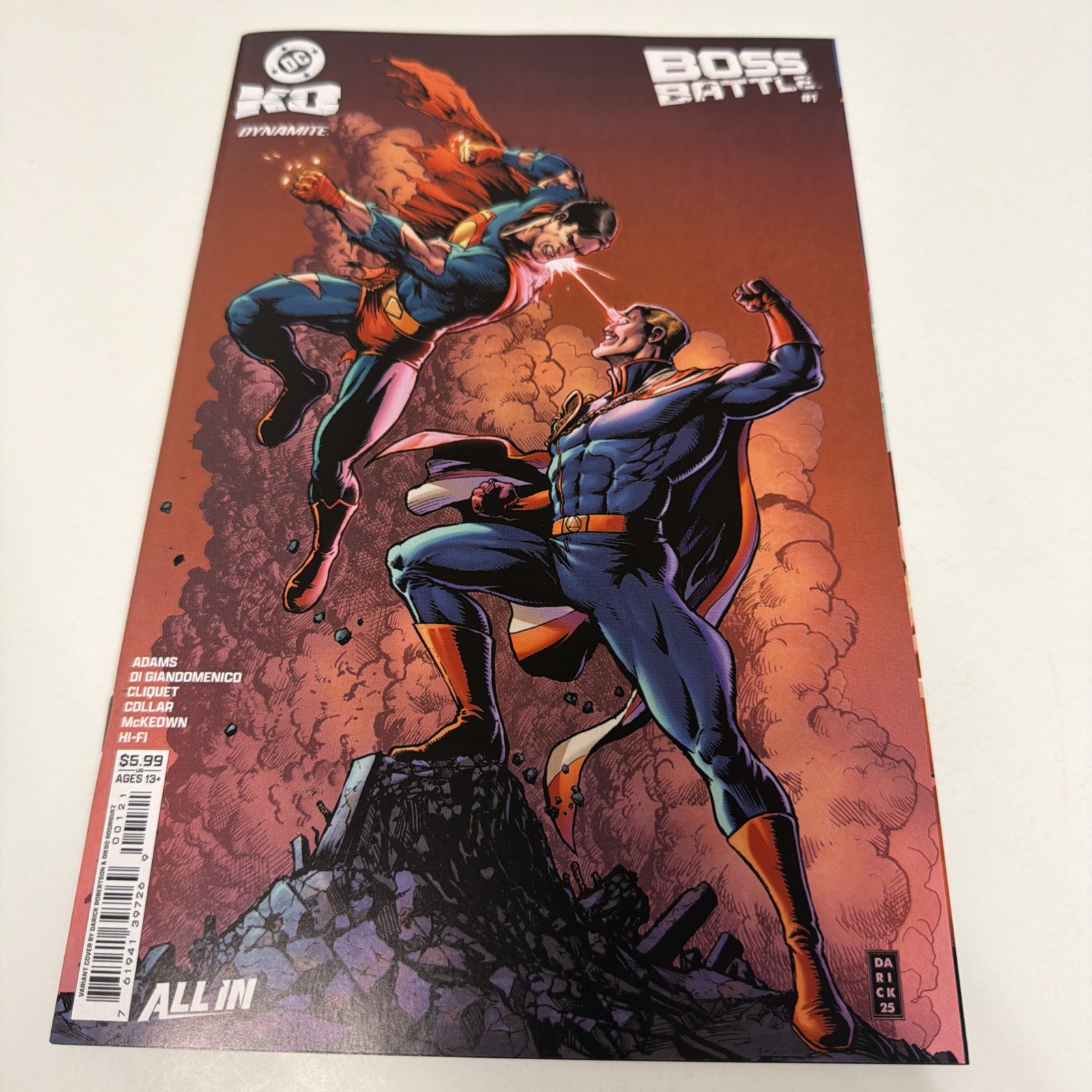 DC K.O. BOSS BATTLE #1 (ONE SHOT) CVR B DARICK ROBERTSON CARD STOCK VARIANT NM