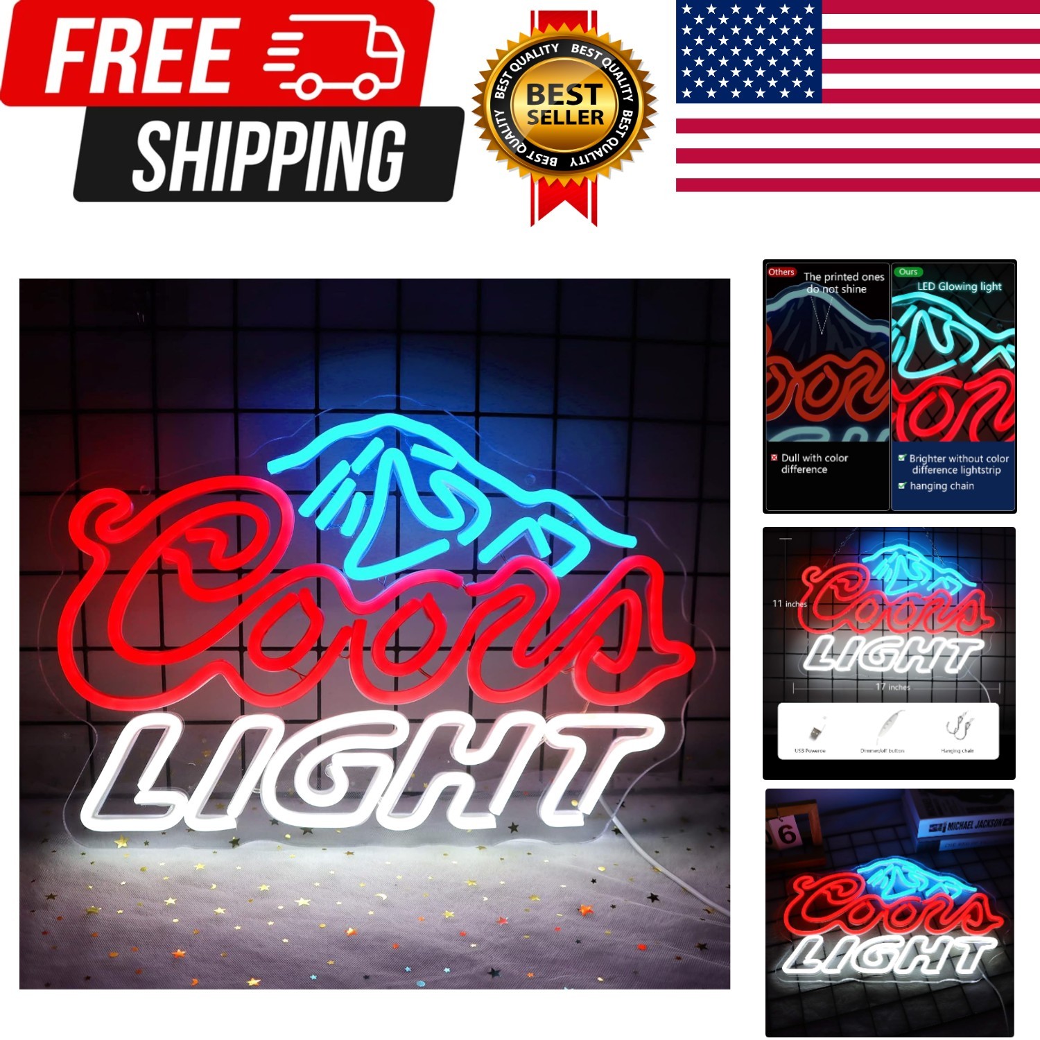 Crs LIGHT Neon Signs for Wall Decor Neon Lights for Bedroom Led Signs Suitabl…