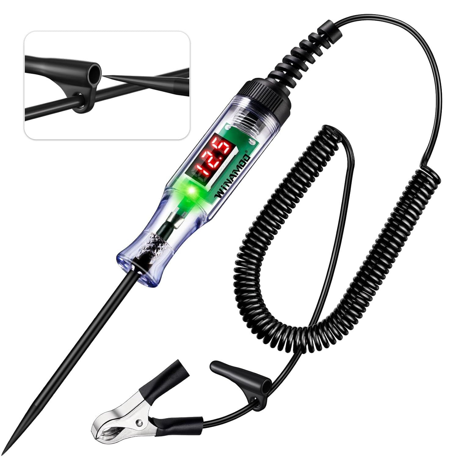 Automotive Test Light with 3-48V LED Digital Voltage Display, Auto Circuit Teste