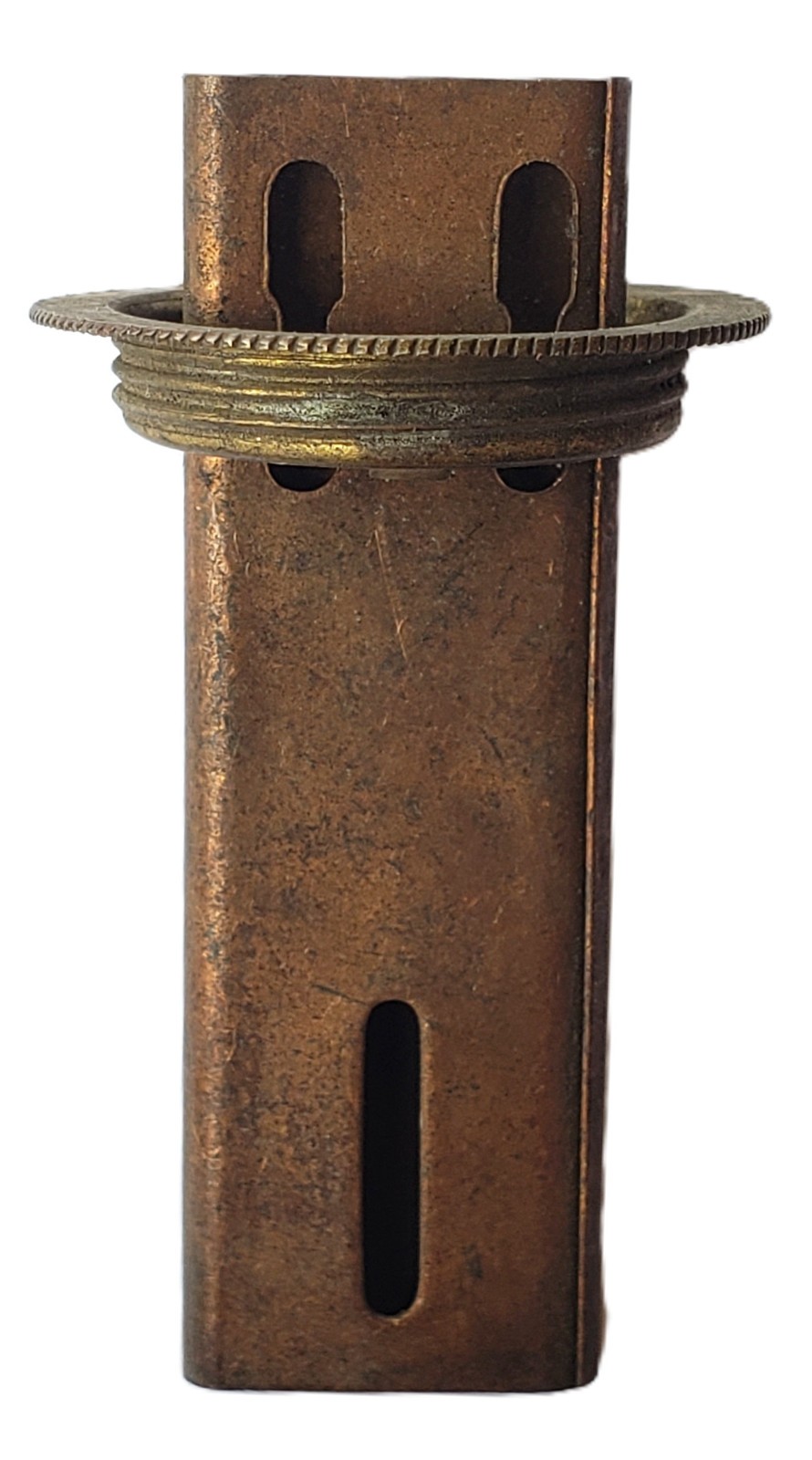 NOS ANTIQUE 19th Century #1 Flat Wick LARD WHALE OIL 7/8″ Lamp Burner one only